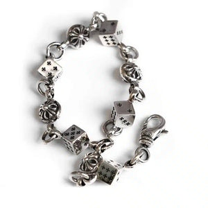Chrome Hearts DICE AND CROSSBALL BRACELET -4