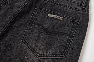 Chrome Hearts Multi Cross Patch Denim Jeans - Grey Gothic Street Pants 1111