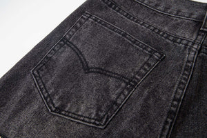 Chrome Hearts Multi Cross Patch Denim Jeans - Grey Gothic Street Pants 1111