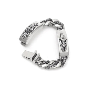 Chrome Hearts DOUBLE ID FANCY LINK BRACELET -8