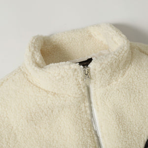 Chrome Hearts Horseshoe Embroidered Sherpa Jacket - Black Cream Gothic Coat 825