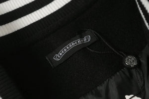 Chrome Hearts Black White Street Style Baseball Coat 0002
