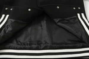 Chrome Hearts Black White Street Style Baseball Coat 0002