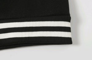 Chrome Hearts Black White Street Style Baseball Coat 0002