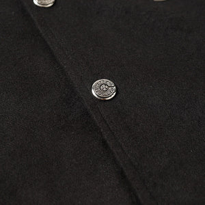 Chrome Hearts Cross Embroidered Leather Sleeve Varsity Jacket - Black Street Style 116