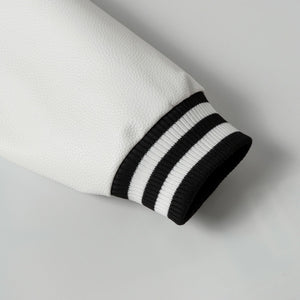 Chrome Hearts Varsity Jacket - Black White Gothic Baseball Coat 2206