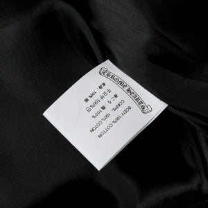 Chrome Hearts Layered Cross Varsity Jacket - Black White Street Style Outerwear 2208