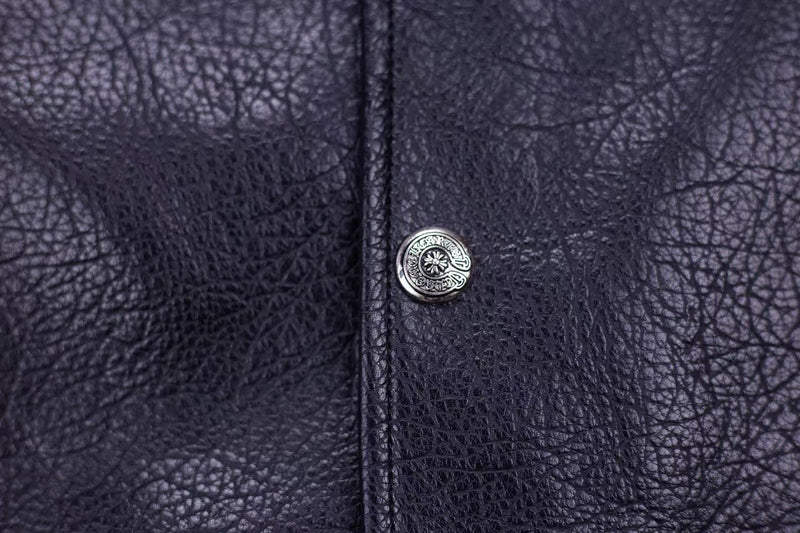 Chrome Hearts Embroidered Sleeve Varsity Jacket - Black Streetwear Coat 5577