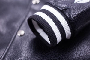 Chrome Hearts Embroidered Sleeve Varsity Jacket - Black Streetwear Coat 5577