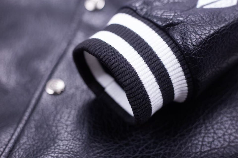 Chrome Hearts Embroidered Sleeve Varsity Jacket - Black Streetwear Coat 5577