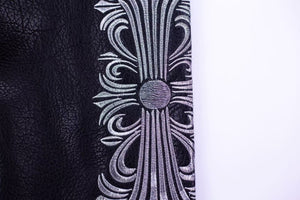 Chrome Hearts Embroidered Sleeve Varsity Jacket - Black Streetwear Coat 5577