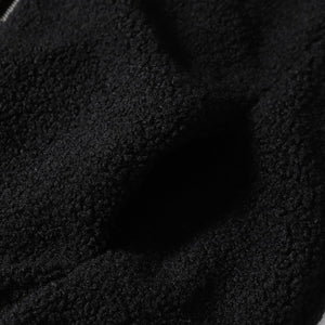 Chrome Hearts Horseshoe Embroidered Sherpa Jacket - Black Cream Gothic Coat 825