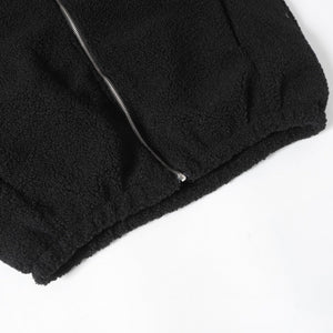 Chrome Hearts Horseshoe Embroidered Sherpa Jacket - Black Cream Gothic Coat 825