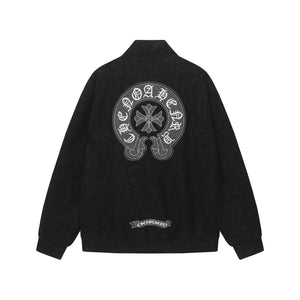 Chrome Hearts Horseshoe Cross Jacket - Black Street Embroidered Coat 8800