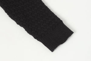 Chrome Hearts Gothic Cross Knit Cardigan - Black Grey Streetwear Jacket 904