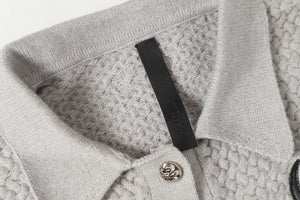 Chrome Hearts Gothic Cross Knit Cardigan - Black Grey Streetwear Jacket 904