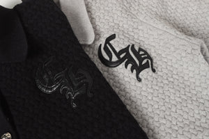 Chrome Hearts Gothic Cross Knit Cardigan - Black Grey Streetwear Jacket 904